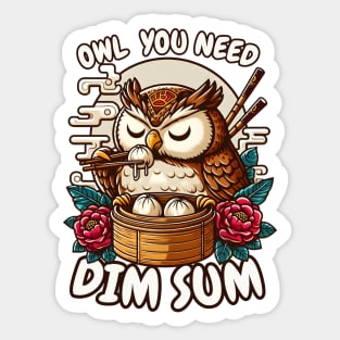 dim sum owl Sticker